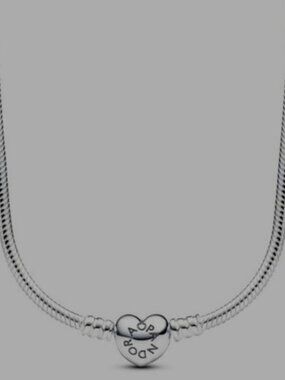 Pandora Moments Heart Clasp Snake Chain Necklace